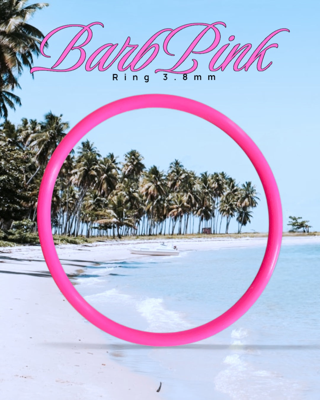 Ersatzring für Deckel Zeitbuddels in pink 3,8mm