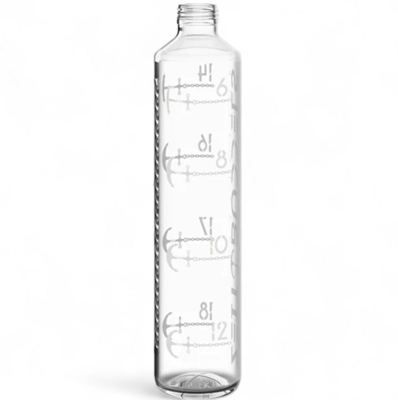 Ersatzflasche Navigator 1000ml mit 2 Uhrzeitskalen. Vormittagund Nachmittag 8 bis 18 Uhr. Am Wasserstand kann schauen, ob man im Zeitfenster liegt. Ohne Zubehör. 