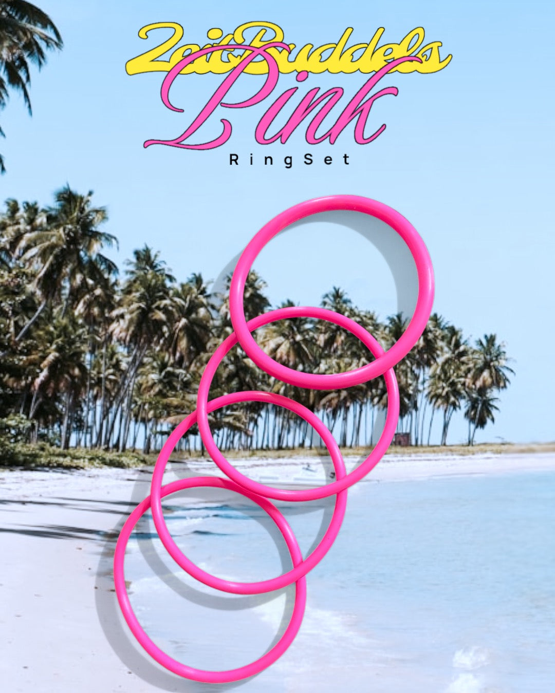 Ringset für alle ZeitBuddels Trinkflaschen, 3 für den Verschluss und ein breiterer für die Flasche. Farbe pink. 9,90€ statt 13€. SparSet.